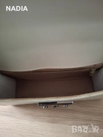 Чанта екрю естествена кожа , снимка 3 - Чанти - 49516142