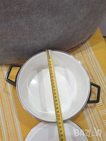 Старо производство емайлирана тенджера, снимка 4 - Съдове за готвене - 54138281