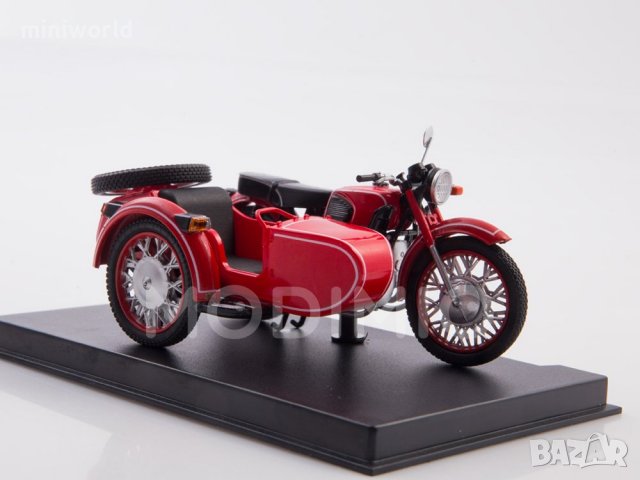 МТ-10 Днепр мотор с кош - мащаб 1:24 на Наши мотоцикли моделът е нов в блистер, снимка 4 - Колекции - 37836802