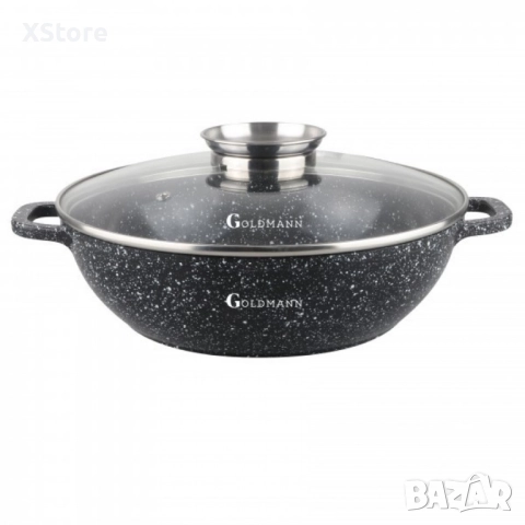 Тенджера Goldmann 24/28/32/36 см., плитка, Лят алуминий, Керам. покр., Индукция