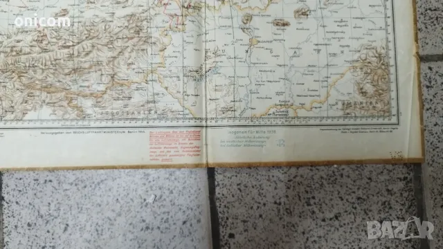 Карта на LUFTWAFFE -1938 г., снимка 4 - Антикварни и старинни предмети - 49881886
