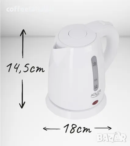  Електрическа кана за вода 1,0 л. AD 08 w, снимка 8 - Кани - 31416033