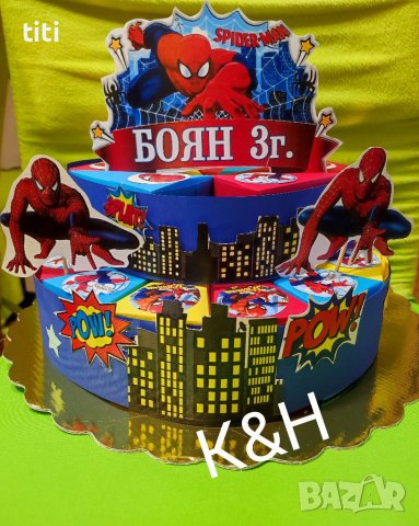Картонена торта Спайдърмен , снимка 1