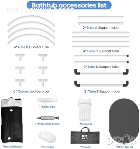 Нова Ледена вана Облекчава мускулна болка бързо възстановяване Дом, снимка 8 - Други - 53131070