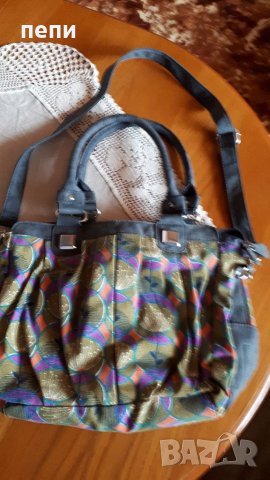 Уникална дамска чанта от текстил-нова