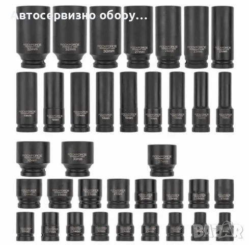 Комплект ударни вложки 35 части 1/2 (8 – 32 мм) RockForce , снимка 2 - Други инструменти - 47296695