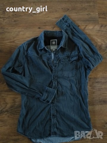 g-star tailor vintage shirt - страхотна дънкена риза, снимка 4 - Ризи - 30709341