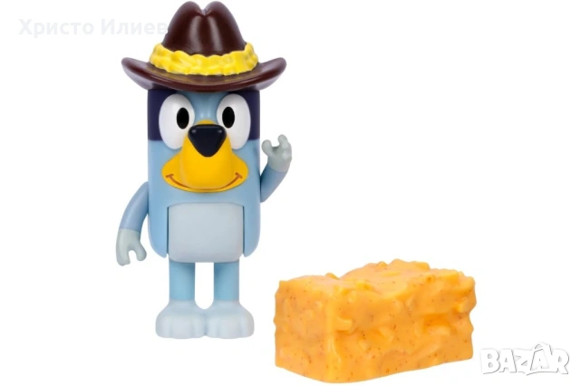 Bluey Блуи комплект фигурка с аксесоари , Блуи с шапка, снимка 2 - Фигурки - 54261278
