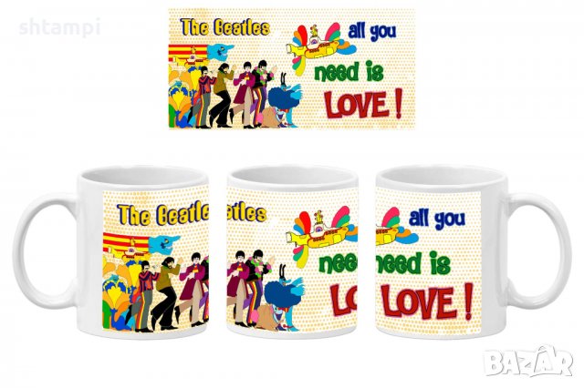 Чаша Beatles 12,Керамична Чаша, Кафе Чай, Игра,Изненада,Подарък,Повод,Празник,Рожден Ден, снимка 6 - Чаши - 38508675