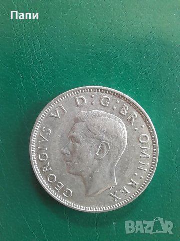 Колекционерска монета Британско сребро от 1943 г. Джордж VI 2 шилинга, снимка 2 - Нумизматика и бонистика - 37906090
