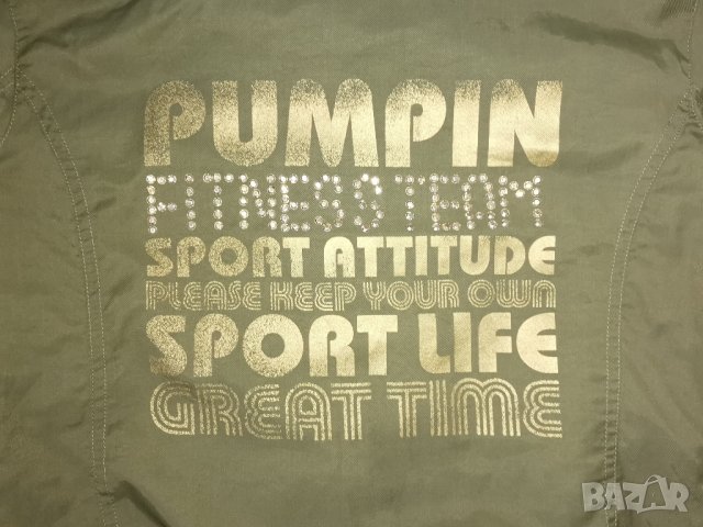Дамско яке BERSHKA, size M, slim fit, със златна щампа на гърба, много запазено, снимка 5 - Якета - 14565765