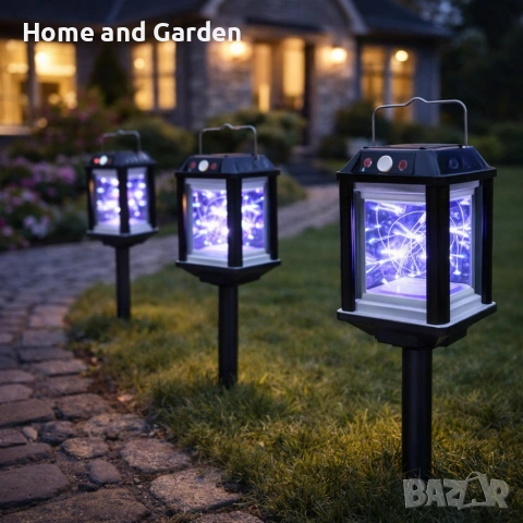 Градинска индукционна соларна лампа HW-888C-1W – 18W, сензор за движение 💡☀️, снимка 4 - Соларни лампи - 53936674