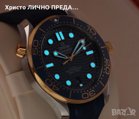 Януари промоция! Мъжки механичен часовник Omega Seamaster Diver 300M 42MM Blue Dial Rubber Strap, снимка 7 - Мъжки - 53092121