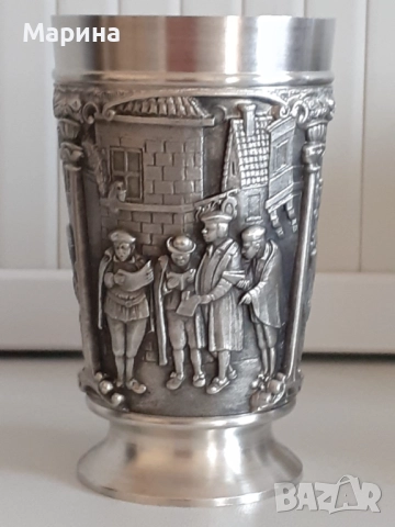 Комплект за вино и ракия от калай Antik*Vintage #92, снимка 15 - Антикварни и старинни предмети - 52405033