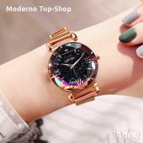 Магнитно Закопчаване-Красив Дамски Часовник, снимка 5 - Дамски - 31162808