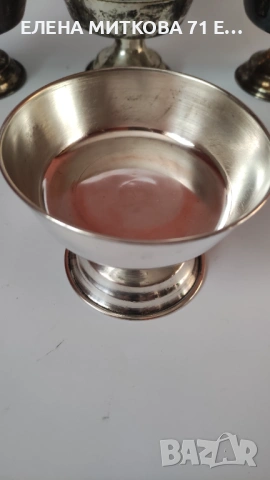 Сервиз от 6 бр.посребрени купи на столче за сладолед, снимка 6 - Други ценни предмети - 54188835