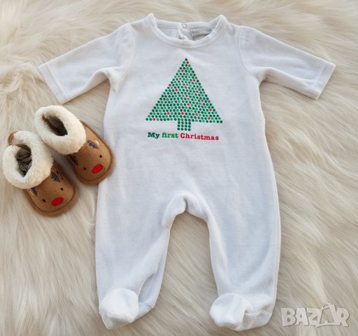 Коледен ромпър "Моята първа Коледа"  0-3 месеца, снимка 1 - Бебешки гащеризони - 30781201