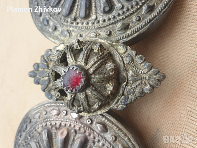 стара българска пафта с прекрасна патина и живамна позлата , снимка 10 - Колекции - 53005478