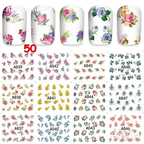 Ваденнки за маникюр - малки цветя и пеперуди, снимка 4 - Продукти за маникюр - 17539487