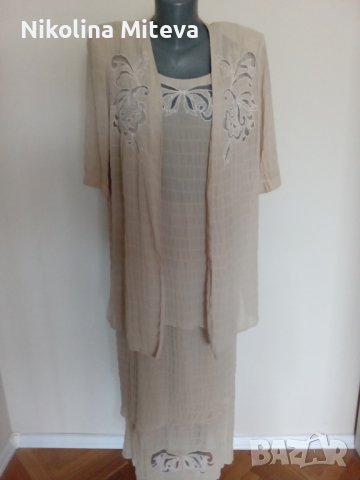 Летен бежов костюм, снимка 2 - Костюми - 42833964