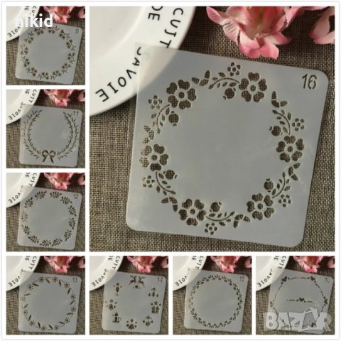 8 вида венец стенсил шаблон за спрей торта украса кекс декорацияспрей за Scrapbooking