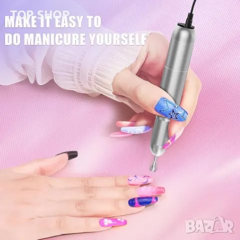 Преносима електрическа пила за нокти Efile, снимка 3 - Електрически пили за пети - 49551808