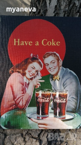 Coca-Cola ,  ретро реклама на платно., снимка 3 - Картини - 54322465