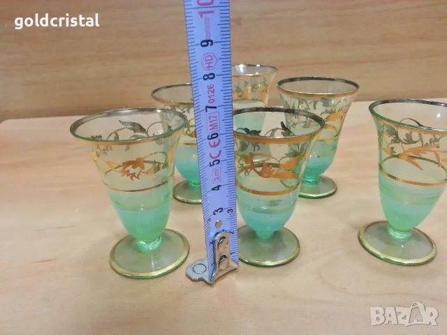 стари стъклени чаши чашки, снимка 2 - Антикварни и старинни предмети - 38583461
