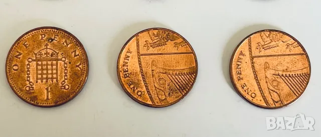 6 монети от 1 пени (1 penny) - Великобритания, снимка 6 - Нумизматика и бонистика - 47590929