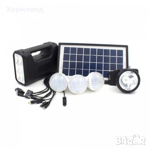 Соларна система 8в1 - лампи, челник, прожектор, USB зарядно и генератор със слънчев панел, снимка 6 - Соларни лампи - 30919863