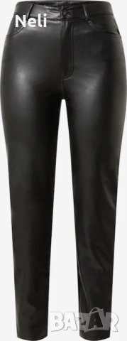 Черен кожен панталон, снимка 2 - Панталони - 44343117