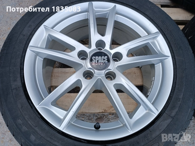 Лети джанти 16ки 5х112 Space Wheels + летни гуми 205/55/16, снимка 5 - Гуми и джанти - 52109734