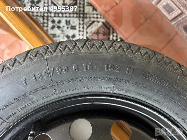 Резервна гума патерица VW AUDI SEAT SKODA 5x112 16”, снимка 2 - Гуми и джанти - 56277744