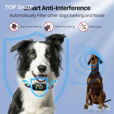 DINJOO Bark Collar смарт каишка за лай, снимка 4 - За кучета - 48507926