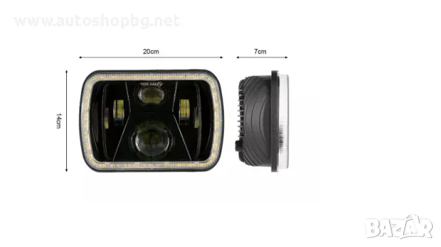 Универсални 7" ЛЕД Фарове, снимка 5 - Части - 47925804