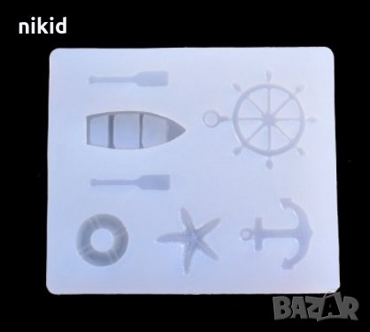 Лодка Котва Рул Пояс Морска звезда силиконов молд за фондан украса торта смола