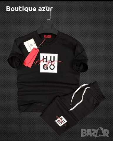 мъжки висококачествени екипи тениска и панталонки Hugo boss , снимка 1 - Спортни дрехи, екипи - 44329891