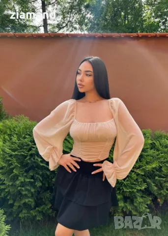  дамска блуза с ефирни ръкави, снимка 5 - Блузи с дълъг ръкав и пуловери - 48024952