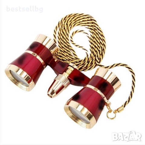 Червен театрален бинокъл увеличение 3Х за театър опера балет подарък, снимка 5 - Екипировка - 29094270