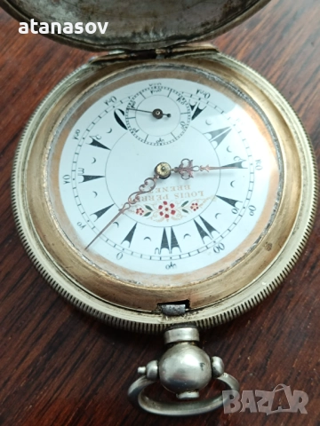 Османски сребърен сачан от 1870. джобен мъжки часовник, снимка 2 - Мъжки - 52250639