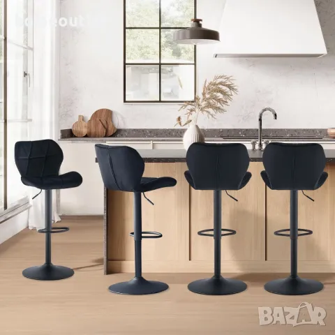 Комплект от 2 бр. бар столове BZYC-BS-0136BL, снимка 6 - Столове - 47627606