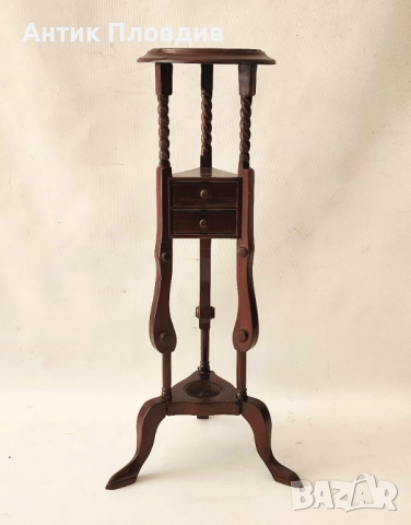 Дървен цветарник с чекмеджета, снимка 2 - Маси - 51655772