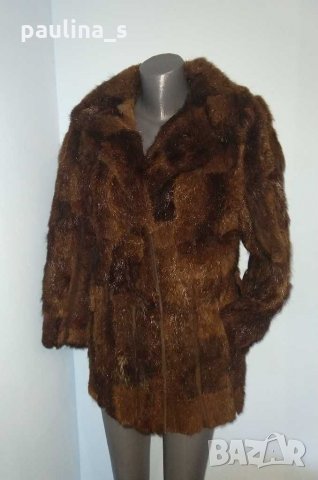 Палто от нутрия / естествена кожа с косъм, снимка 4 - Палта, манта - 16099869