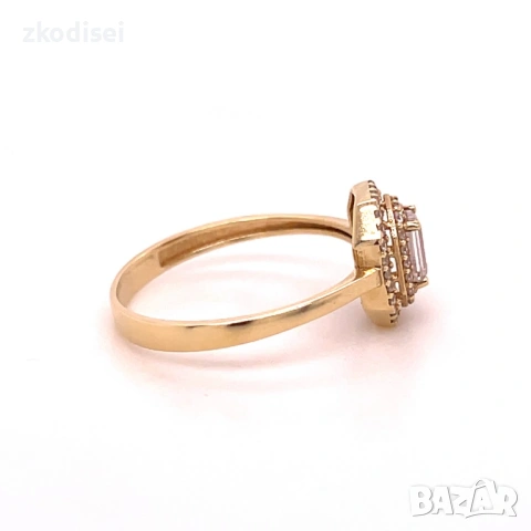 Златен дамски пръстен 1,58гр. размер:56 14кр. проба:585 модел:36342-1, снимка 3 - Пръстени - 53045458