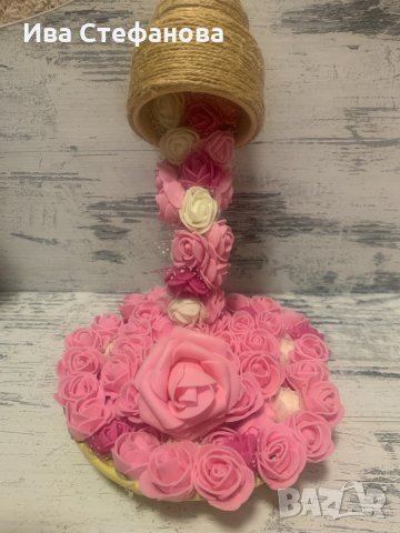 Подарък за Свети Валентин 3D чаша с рози , снимка 4 - Изкуствени цветя - 31497003