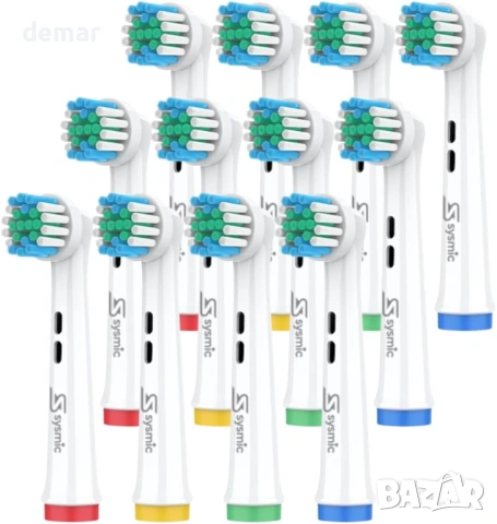 12 броя резервни накрайници за електрическа четка за зъби Oral B, 3 защитни калъфа