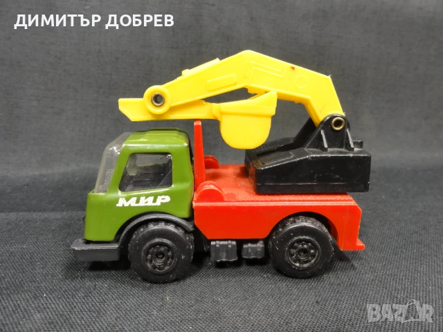 СТАРА РЕТРО СОЦ НРБ МЕТАЛНА ИГРАЧКА КАМИОН БАГЕР МИР РАЗГРАД, снимка 2 - Колекции - 50720304