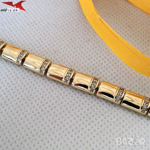 Гривна с 14К златно покритие 234826, снимка 3 - Гривни - 52798109