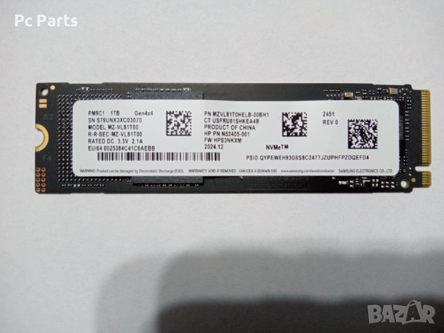 1TB Samsung PM9C1 Nvme SSD Gen4 x4 m.2 2280, снимка 4 - Твърди дискове - 54207224