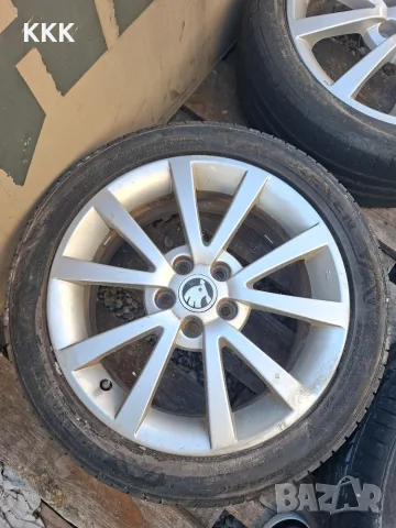 Джанти  SKODA 5 x 100 ET 43 16 ки, снимка 3 - Гуми и джанти - 56189489